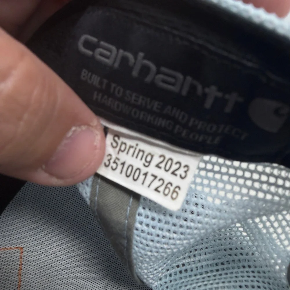 Carhartt Trucker Hat Mens OSFM Rugged Outdoors Blue Mesh Snapback EUC